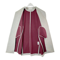 ADORE アドーア 531-5252124 ウール ノーカラー コート グレー size38 瑞穂店