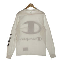 SUPREME シュプリーム 17SS Champion チャンピオン L/S Tee プリント ロングスリーブTシャツ ホワイト Size M 福生店