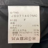 JEANASIS ジーナシス ナイロン中綿襟付きジャケット JS071407MC ブラック sizeF 瑞穂店