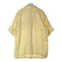 Polo Ralph Lauren ラルフローレン CALDWELL シルクリネン 開襟 オープンカラーシャツ 無地 イエロー sizeL 瑞穂店