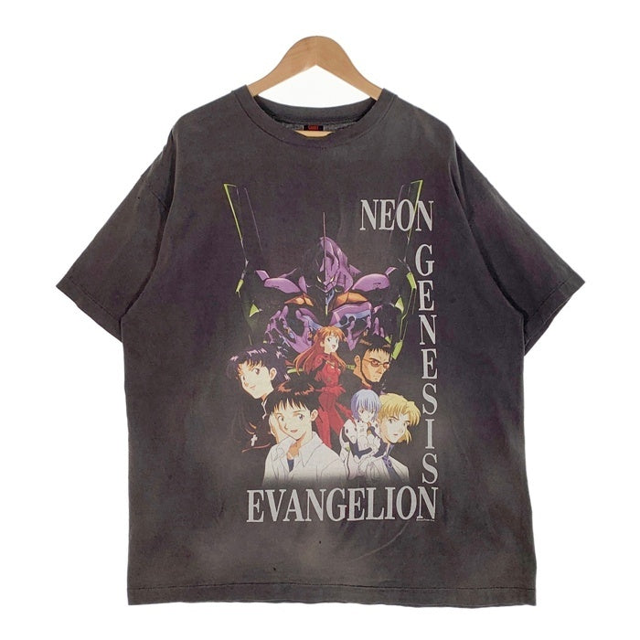 SAINT Mxxxxxx セントマイケル 24SS EV_SS TEE / NEON GNSIS エヴァンゲリオン プリントTシャツ ブラック  ダメージ加工 SM-YS8-0000-C24 Size XXL 福生店