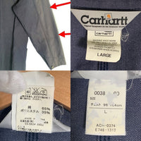 CARHARTT カーハート ダック チョアコート カバーオール デニム ジャケット グレー 0038-00 Size L 福生店