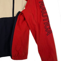 NAUTICA ノーティカ リバーシブル ナイロン フリース ジップアップジャケット レッド ホワイト ネイビー Size XXL 福生店
