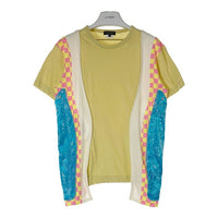 COMME des GARCONS HOMME PLUS コムデギャルソンオムプリュス PA-T019 AD2017 Disco期 異素材切替 Tシャツ イエロー sizeS 瑞穂店