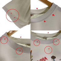 90`s The Flintstones フリントストーン プリントTシャツ ホワイト 袖裾シングル Size L 相当 福生店