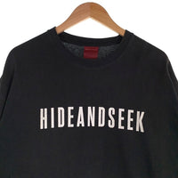 Hide and Seek ハイドアンドシーク 23AW Born Free L/S Tee ヘビーオンス ロゴプリント ロングスリーブTシャツ 長袖 ブラック HT-091023 Size XL 相当 福生店