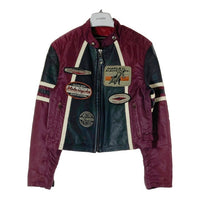 HARLEY DAVIDSON ハーレーダビッドソン 40320 レーシングジャケット ナイロンレザー切替 パープル ブラック sizeM 瑞穂店