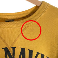 BUZZ RICKSON'S バズリクソンズ U.S.NAVY 前V クルーネックスウェットトレーナー イエロー Size M 福生店