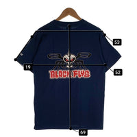 90's BLACKFLYS ブラックフライ プリント Tシャツ ネイビー USA製 Size M 福生店
