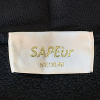 SAPEur サプール ロッドマンプリント プルオーバースウェットパーカー ブラック Size M 福生店