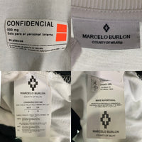 MARCELO BURLON マルセロブロン Confidencial ロングスリーブTシャツ ブラック ホワイト CMAB029S19001048 Size L 福生店
