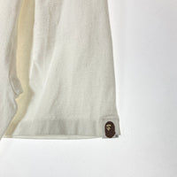 A BATHING APE アベイシングエイプ サルプリント アーチロゴ Tシャツ ホワイト sizeXL 瑞穂店