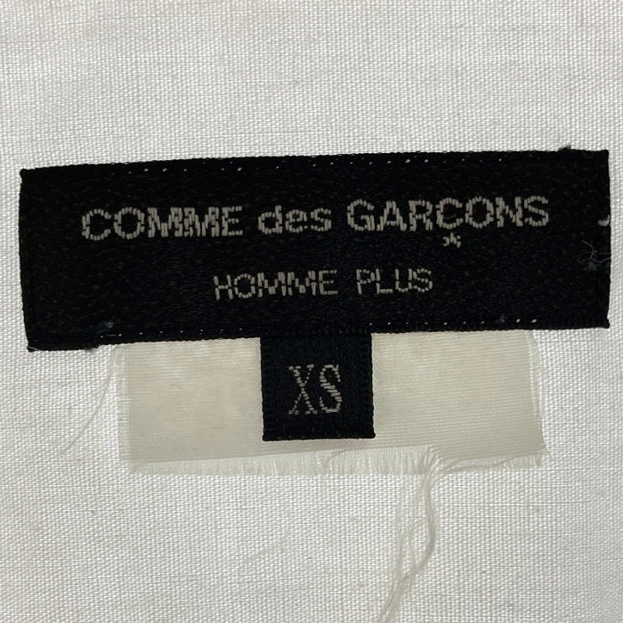 COMME des GARCONS HOMME PLUS コムデギャルソン オム プリュス 半袖フリル装飾シャツ ホワイト sizeXS 瑞穂店