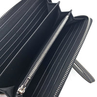 COACH コーチ CC335 PVCレザー チェック柄 ラウンドファスナーウォレット 長財布 レッド ストラップ 福生店
