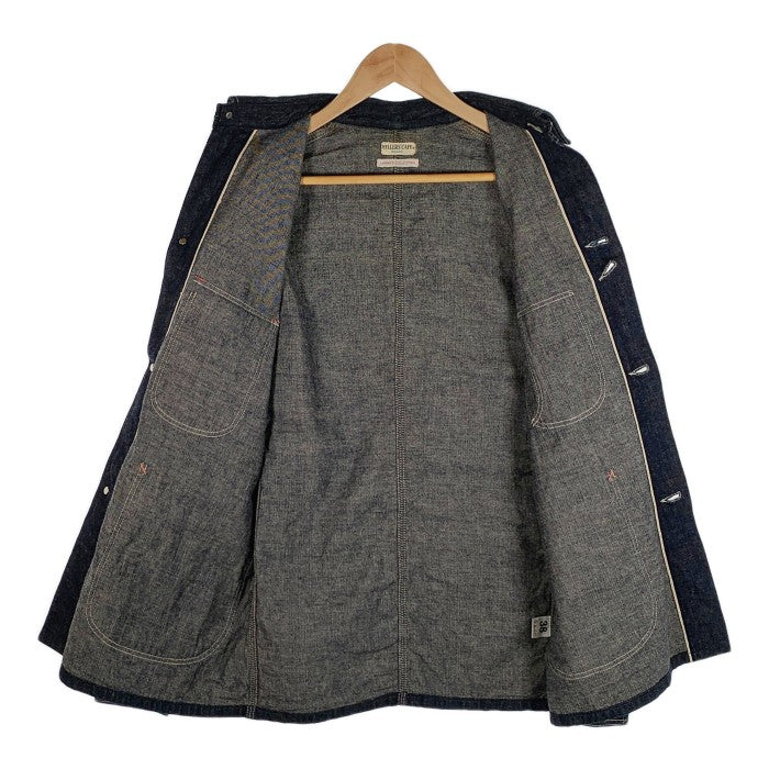 HELLER’S CAFE ヘラーズカフェ 1950's Military Art Denim Coverall デニムカバーオール アートプリント  インディゴ Size 38 福生店