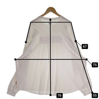 SEE SEE シーシー SUPER BIG ROUND LONG-SLEEVE スーパービッグラウンドロングスリーブ Tシャツ ロゴプリント ホワイト Size L 福生店