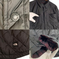 THE NORTH FACE ノースフェイス Fort Point Insulated Flannel リバーシブル キルティング フランネル ジャケット ブラック チェック スナップボタン NF0A3LZH Size M 福生店