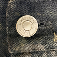BALENCIAGA バレンシアガ 23SS SUPER DESTROYED BAGGY スーパーデストロイ バギージーンズ ダメージ加工 ブラック 745248 Size S 福生店