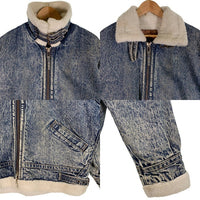Bourbon street バーボンストリート ケミカルウォッシュ B-3型 デニムジャケット インディゴ ボア オールド Size M 福生店