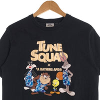 A BATHING APE アベイシングエイプ SPACE JAM スペースジャム A NEW LEGACY TUNE SQUAD プリントTシャツ ブラック 001TEH731907C Size M 福生店
