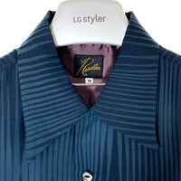 Needles ニードルズ MR147 S/S Classic Shirt 半袖クラシックシャツ ウェーブストライプ ネイビー sizeM 瑞穂店