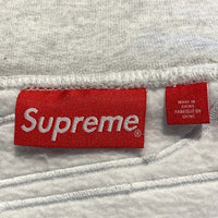 SUPREME シュプリーム 23AW Satin Applique Hooded Sweatshirt サテンアップリケ フーデッドスウェットシャツ パーカー アッシュグレー Size L 福生店