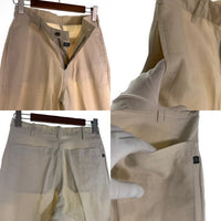 80's STUSSY ステューシー リネン コットン テーパードスラックス アイボリー USA製 黒タグ Size 28 福生店