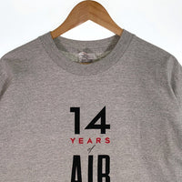 90's NIKE ナイキ 14 YEARS OF AIR エアジョーダン プリントTシャツ グレー メキシコ製 Size XL 福生店