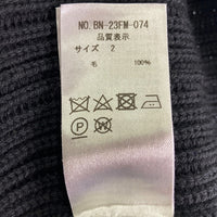 BATONER バトナー BN-23FM-074 STUDIOUS別注 OVERSIZE DRIVERS KNIT ドライバーズニット ブラック size2 瑞穂店