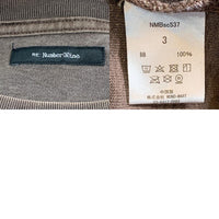 RE:Number(N)ine リ ナンバーナイン EMBLEM CLASH PIGMENT BIO TEE エンブレム クラッシュ ピグメントバイオ Tシャツ ブラウン ダメージ加工 nmbsc537 Size 3 福生店