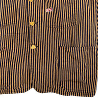 TCB JEANS ティーシービージーンズ Cathartt Chore Coat Tabby Cat Stripe キャットハート チョアコート カバーオール ブラウンヒッコリー Size 42 相当 福生店