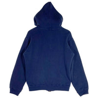 50's 60's ブランド不明 ダブルフェイス 裏サーマル 片爪 ジップアップ フーディー パーカー ネイビー Size XL相当 福生店