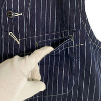 SUGAR CANE シュガーケーン ウォバッシュストライプ ワークベスト ネイビー Size 40 福生店