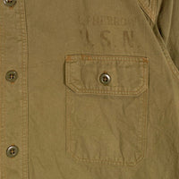 Pherrow's フェローズ U.S.N. チンストラップ 長袖シャツ オリーブ ステンシル Size M 福生店
