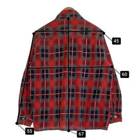 70's Sears シアーズ KING ROAD キングロード チェックプリント フランネルシャツ レッド Size L 福生店