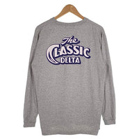 DELTA デルタ プリント ロングスリーブTシャツ グレー Size L 福生店