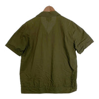 STUSSY ステューシー STRIPED KNIT PANEL SHIRT ストライプ ニットパネル シャツ 半袖 シャツ カーキ Size M 福生店