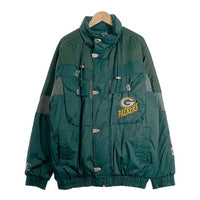 90-00's NFL PRO LINE GREENBAY PACKERS グリーンベイ・パッカーズ ナイロンジャケット 中綿 グリーン LOGO ATHLETIC Size L 福生店