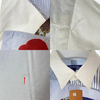 JUNYA WATANABE ジュンヤワタナベ コムデギャルソンマン WQ-B029 AD2015 パッチワーク ペイズリー柄 半袖シャツ ホワイト sizeS 瑞穂店