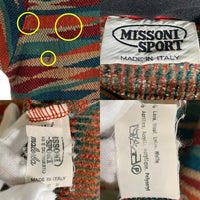 MISSONI SPORT ミッソーニ スポーツ ウール アクリル モックネック セーター マルチカラー イタリア製 Size M 福生店