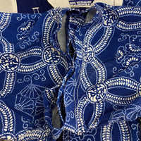JUNYA WATANABE COMME des GARCONS MAN ジュンヤワタナベ コムデギャルソンマン WO-B049 AD2014 和柄 パッチワーク 半袖シャツ ブルー sizeS 瑞穂店