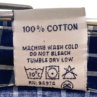 STUSSY ステューシー 銀タグ USA製 ボタンダウン 半袖 チェックシャツ ブルー sizeL 瑞穂店