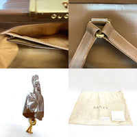 OLD GUCCI オールドグッチ 00320460048 レザー がま口 リュック ブラウン 瑞穂店