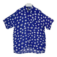 GOODENOUGH グッドイナフ オープンカラーレーヨンシャツ サークルロゴプリント 半袖 ブルー size M 瑞穂店