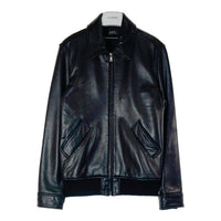 A.P.C. アーペーセー MOTO BLOUSON モト ブルゾン シープレザー シングル ライダースジャケット ブラック size- 瑞穂店