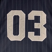 LFYT エルエフワイティー 20TH ANNIVERSARY BASEBALL SHIRT ストライプ ベースボールシャツ ネイビー 半袖 ラファイエット Size XXL 福生店