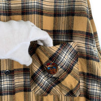 EXAMPLE エグザンプル BB BEAR CHECK SHIRTS 長袖 シャツ ベージュ Size XL 福生店