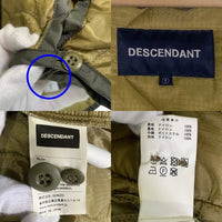DESCENDANT ディセンダント 19AW REMNANTS QUILTING JACKET レムナント キルティングジャケット ナイロン オリーブ Size 1 福生店
