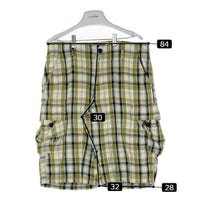 STUSSY ステューシー AUTHENTIC チェック ハーフパンツ イエロー size32 瑞穂店