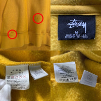 STUSSY ステューシー プルオーバースウェットパーカー イエロー バックパイルSロゴ Size M 福生店